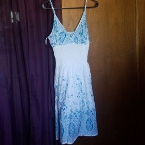 White and blue sundress